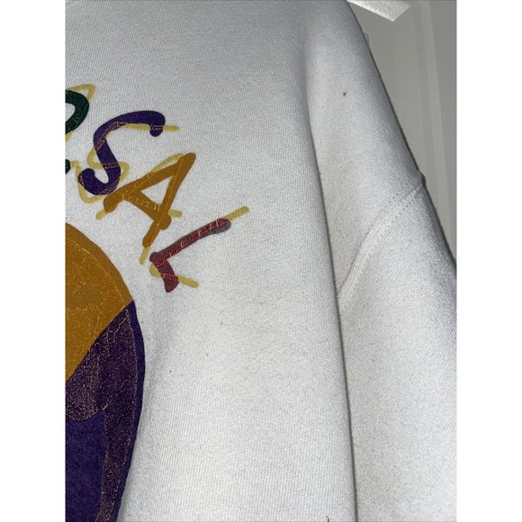 Vtg Universal Studios Hollywood Unisex Sz M Crewneck 90s Theme Park World Globe - Picture 8 of 10